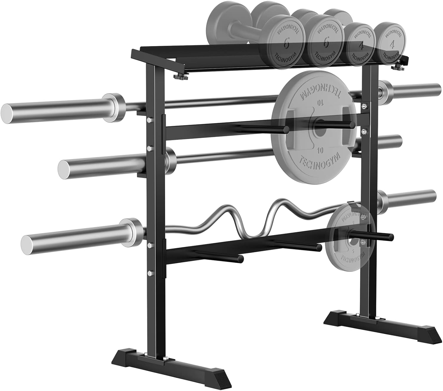 Home Gym Usa - رف تخزين الأوزان لتدريب القوة في