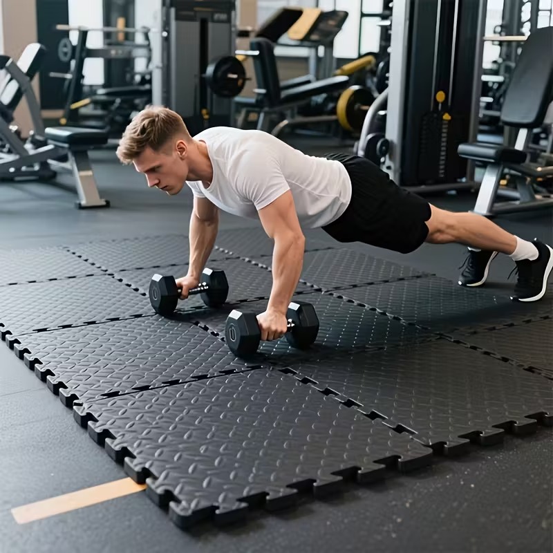 Home Gym Rubber Flooring - 30x30 سنتيمتر 16 قطعة المتشابكة اليوغا