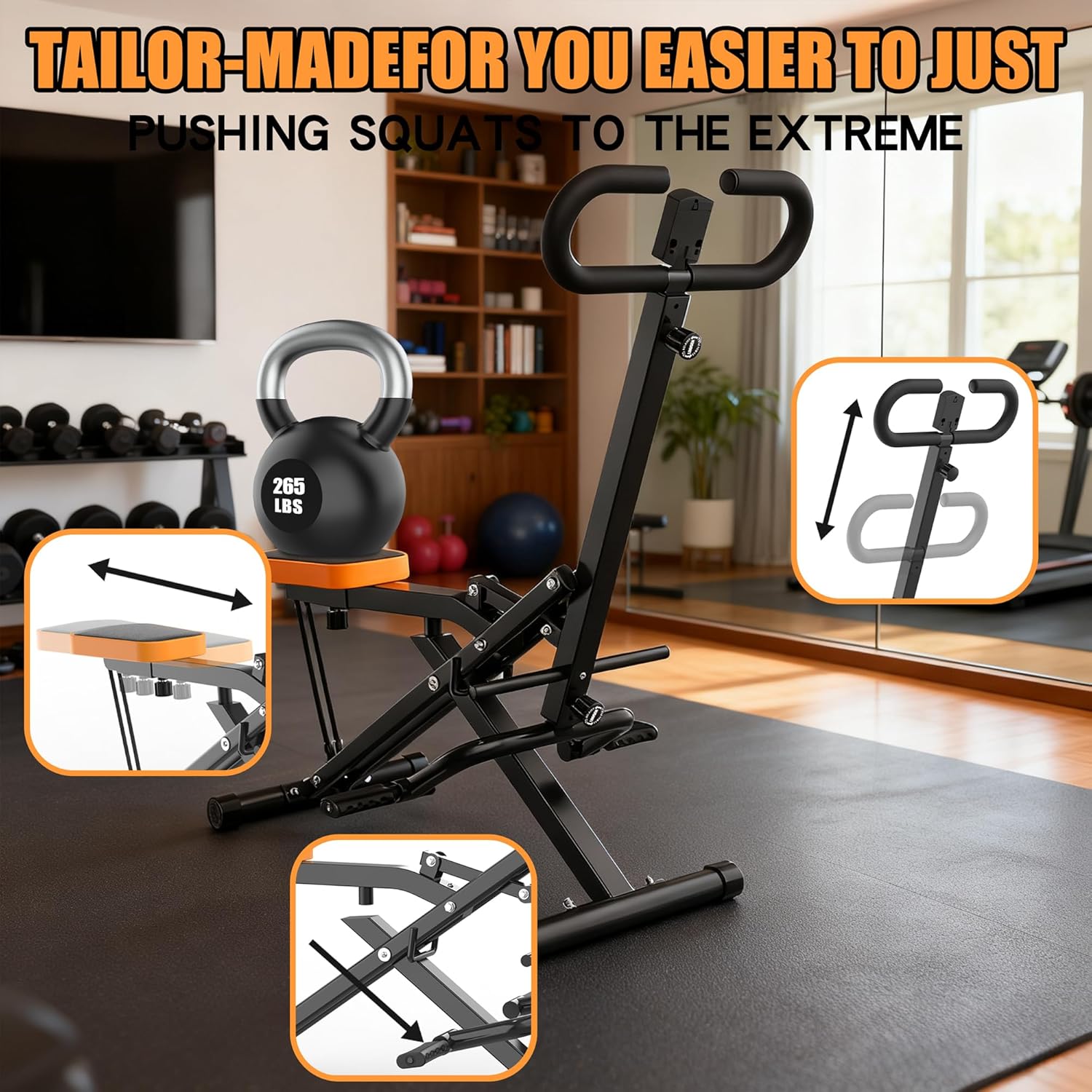 Home Gym Resistance Machine - جهاز تمارين القرفصاء المنزلي، جهاز تدريب