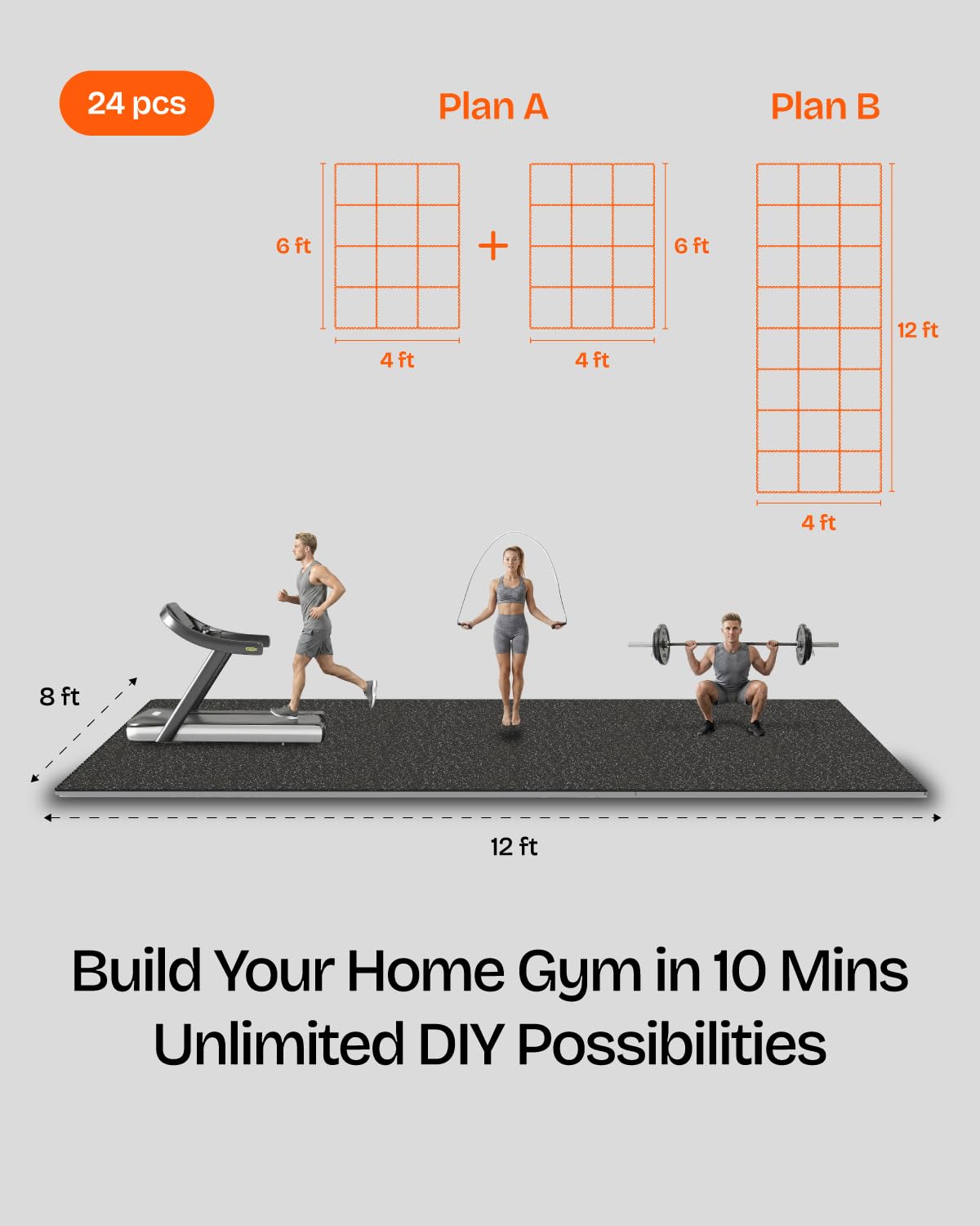مجموعة أرضيات صالة رياضية بسما - مراجعة Home Gym Rubber Flooring وسعره