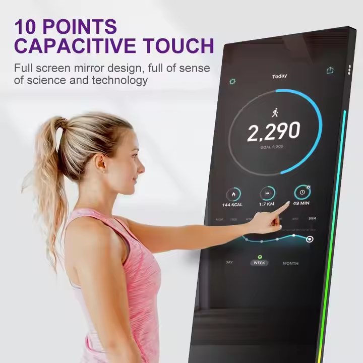 مرآة تدريب شخصية على الأرض LCD - مراجعة Home Gym Rubber Flooring وسعره