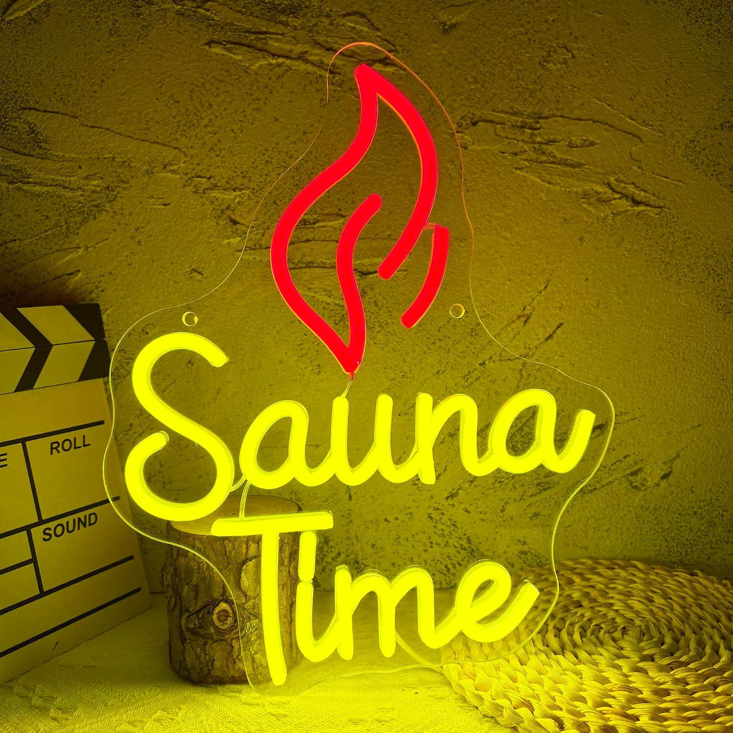 لافتة نيون لوقت الاسترخاء في ا - مراجعة Sauna Home Gym وسعره