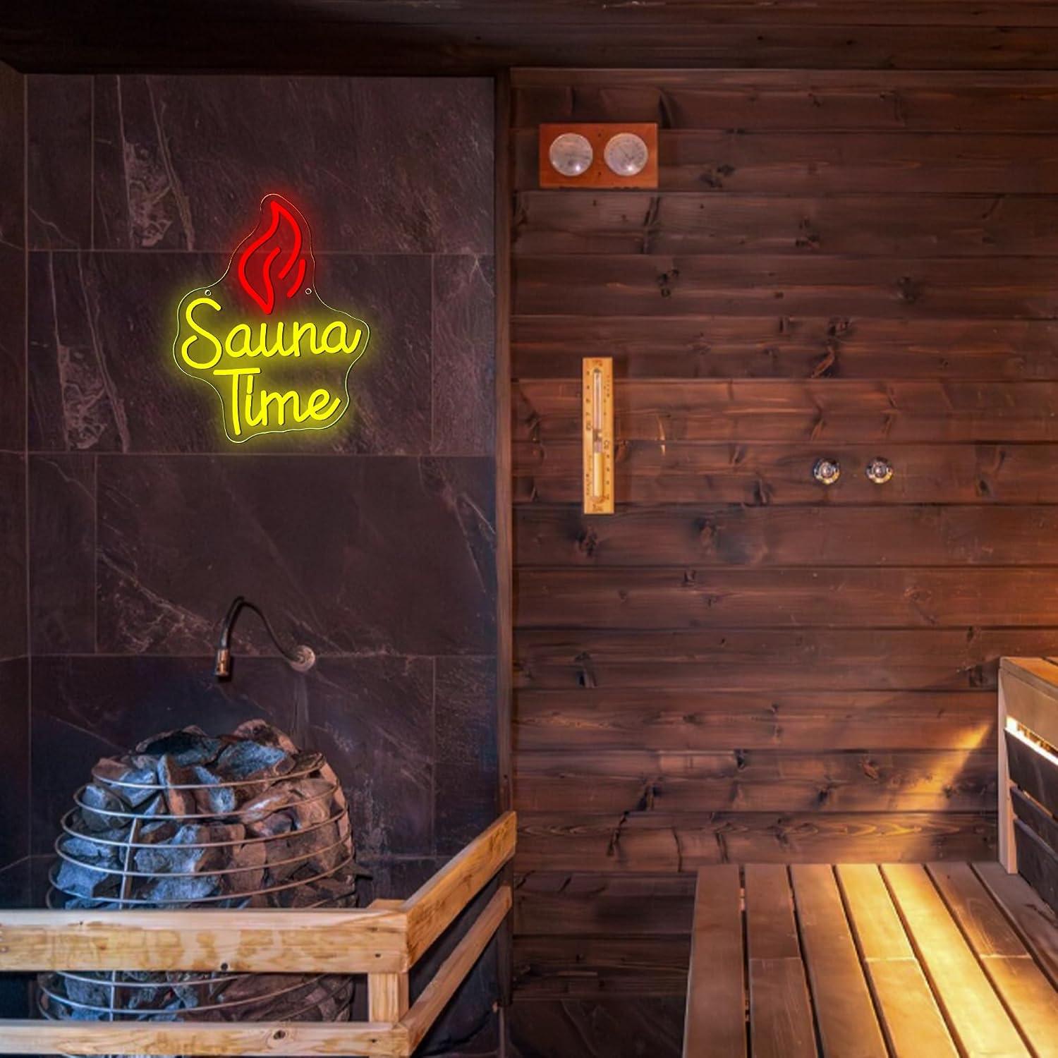 لافتة نيون لوقت الاسترخاء في ا - مراجعة Sauna Home Gym وسعره