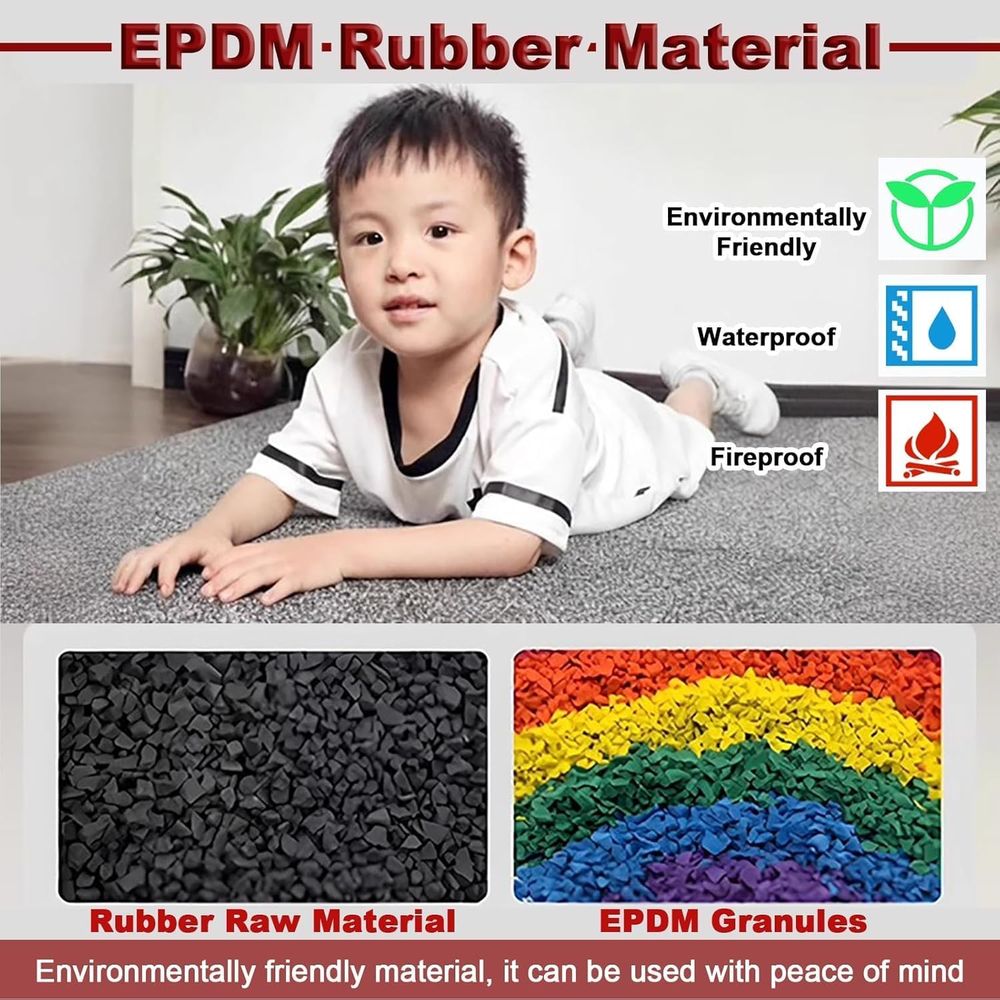 بلاط أرضي متشابك مقاس 40×40 بو - مراجعة Home Gym Rubber Flooring وسعره